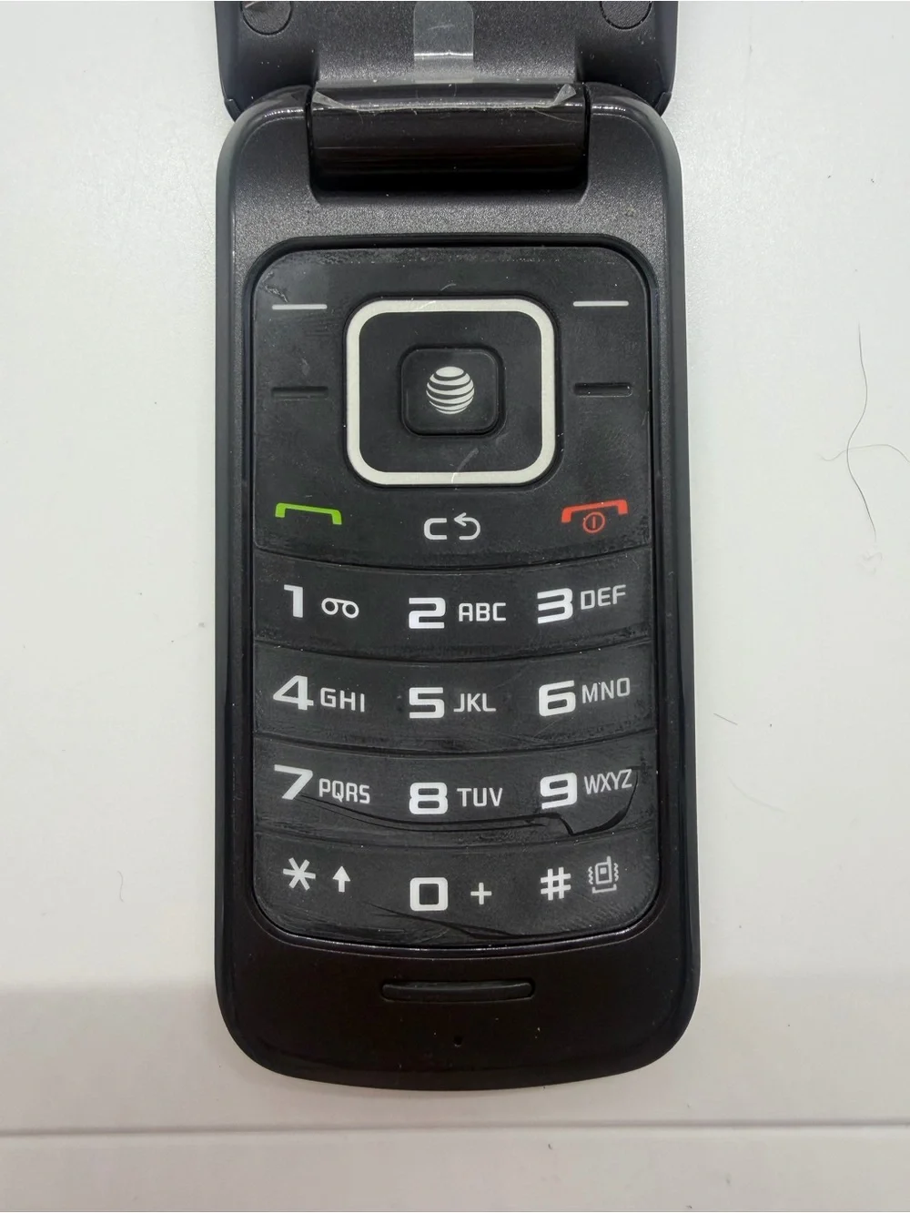 Samsung Black Flip Phone with Tactile Keypad